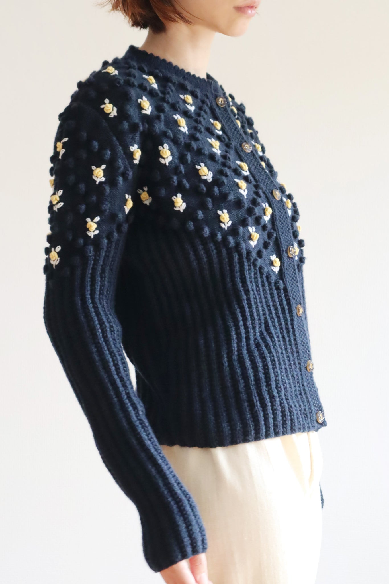 80s Navy Austrian Cardigan