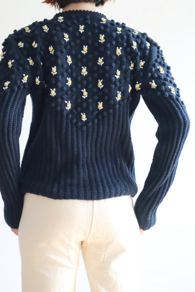 80s Navy Austrian Cardigan