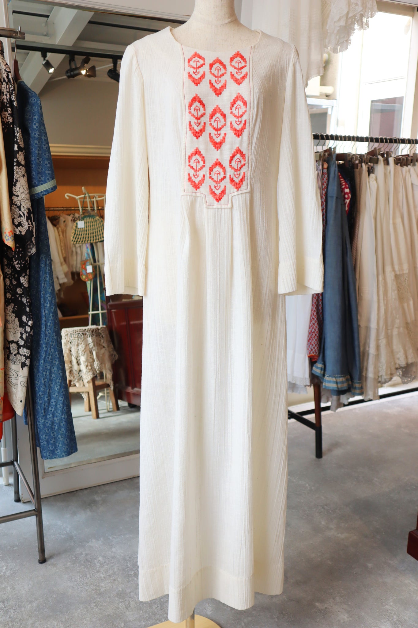 70s Cotton Gauze Dress