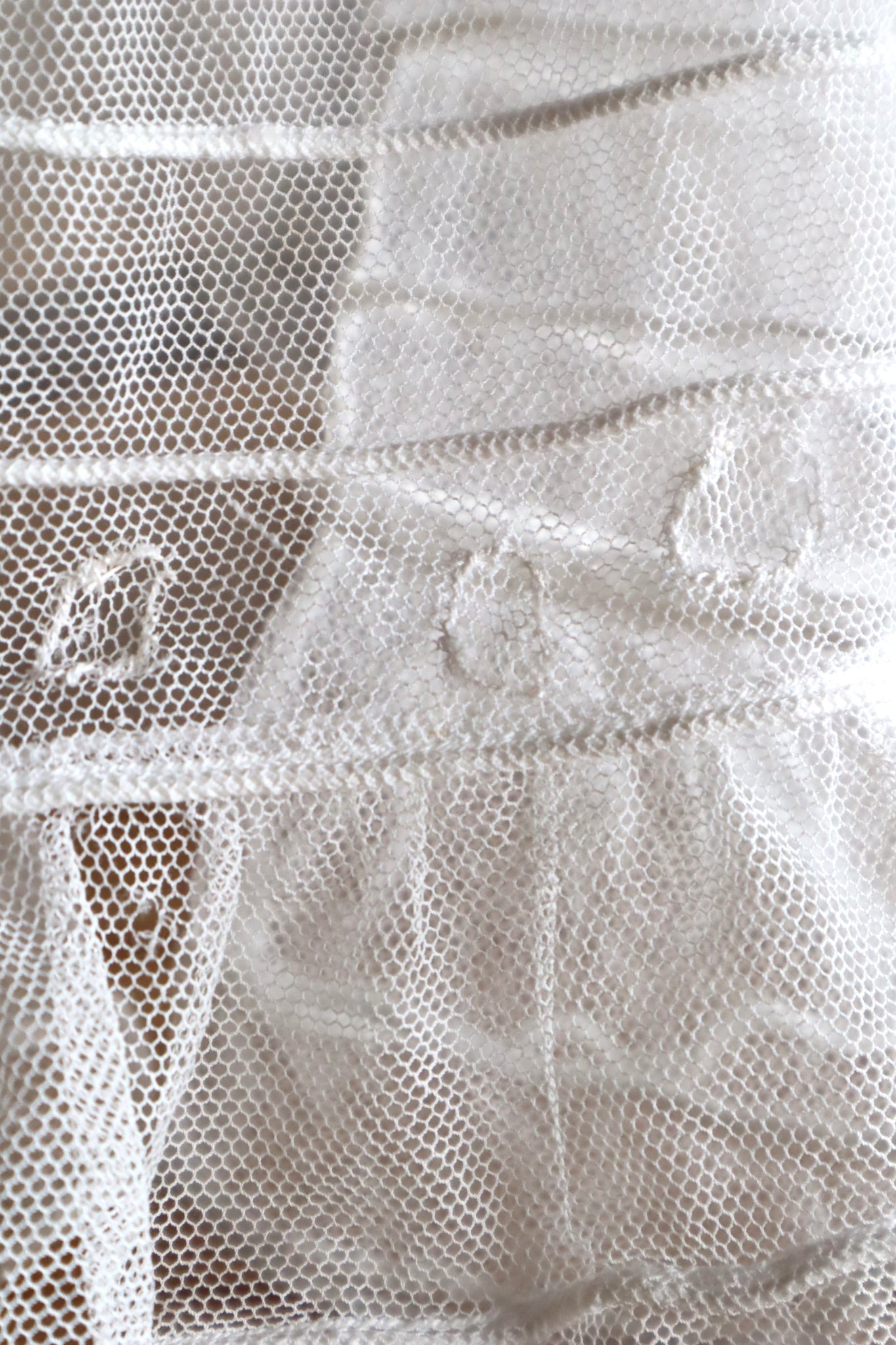 1890s–1900s Cotton Tulle Embroidered Cape Collar Dress