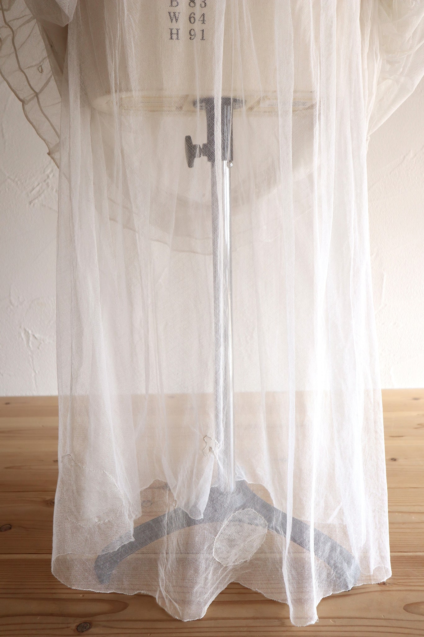 1890s–1900s Cotton Tulle Embroidered Cape Collar Dress