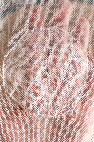 1890s–1900s Cotton Tulle Embroidered Cape Collar Dress