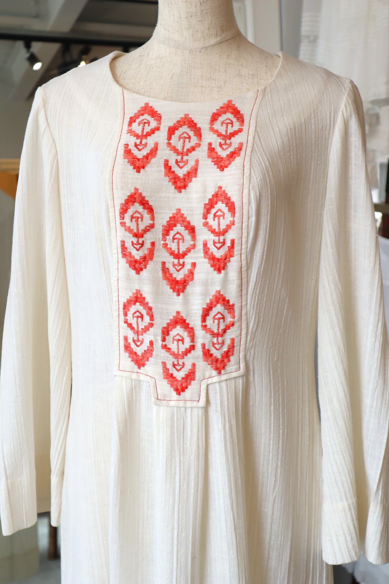 70s Cotton Gauze Dress