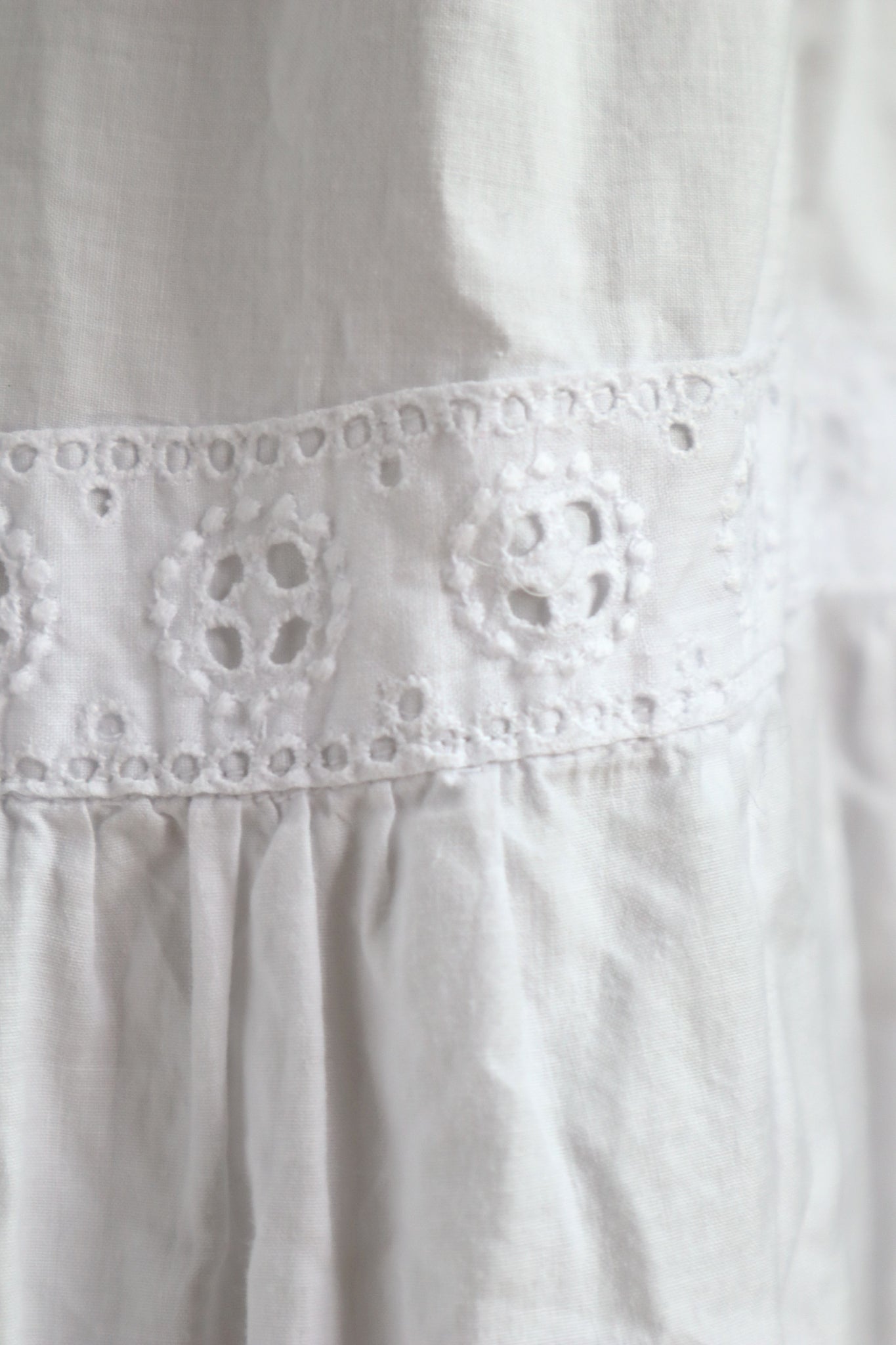 1920s Flower Embroidery Petticoat Dress M~L