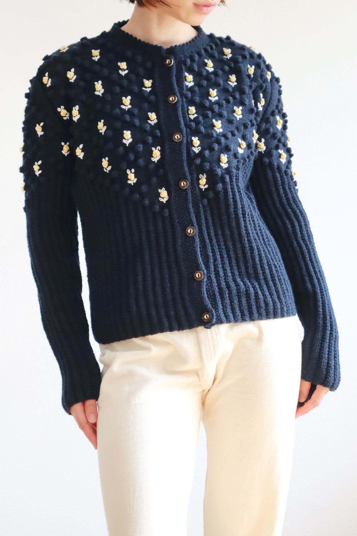 80s Navy Austrian Cardigan