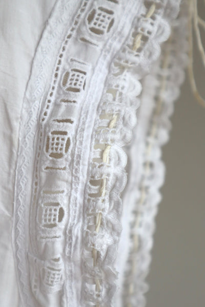 1920s Flower Embroidery Petticoat Dress M~L