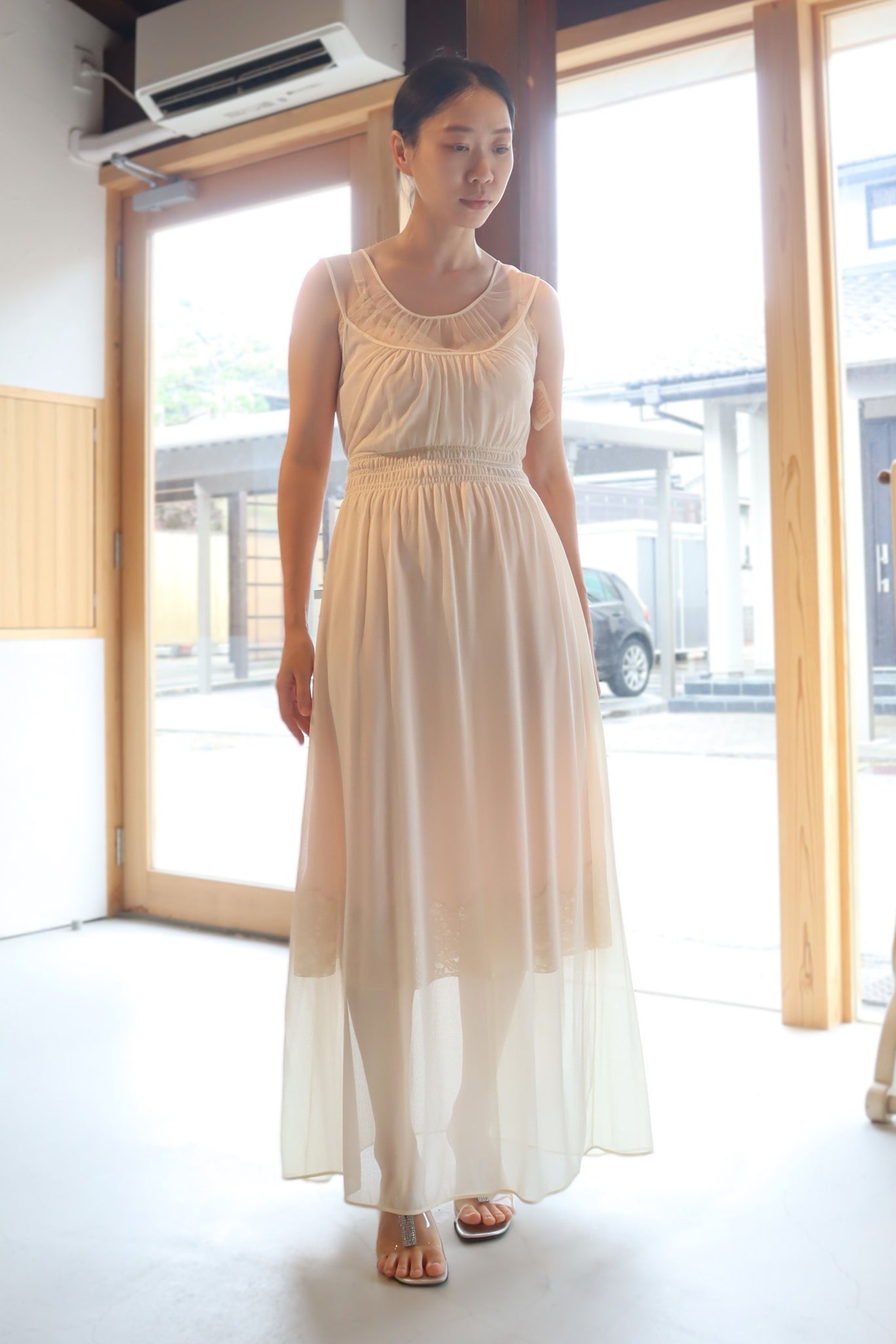 1950s Deadstock Tulle Lingerie Dress Size S~M