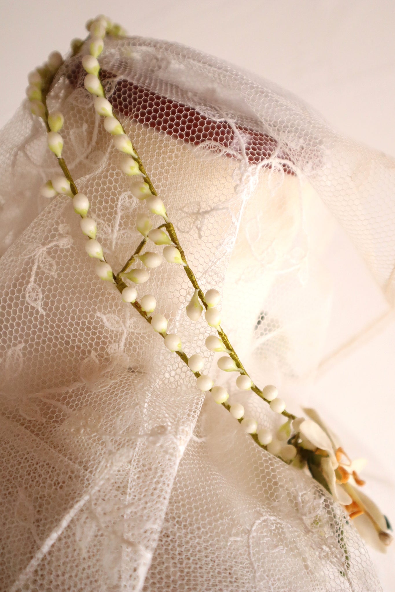 1920s French Orange Blossom Bridal Parure Set in Original Box