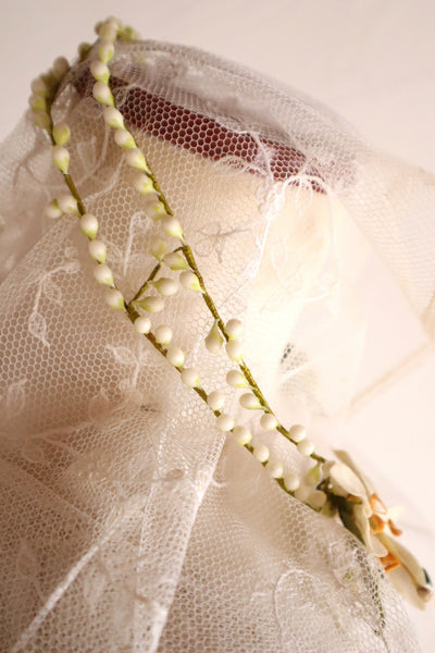 1920s French Orange Blossom Bridal Parure Set in Original Box