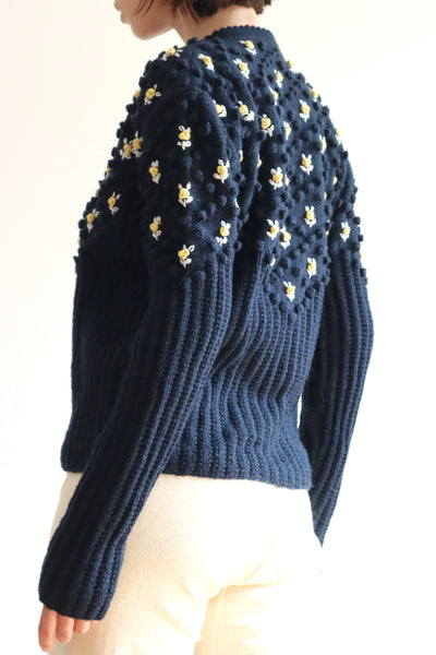 80s Navy Austrian Cardigan