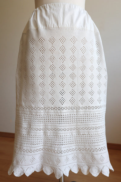 1920s French Hand Crochet Skirt