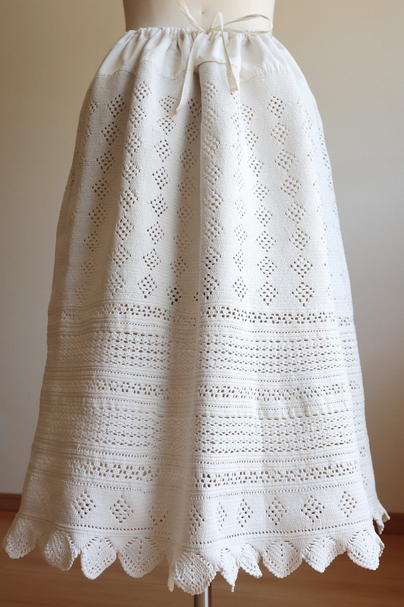 1920s French Hand Crochet Skirt