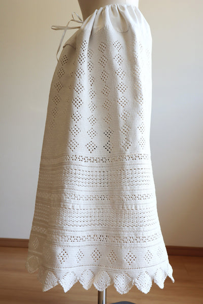 1920s French Hand Crochet Skirt