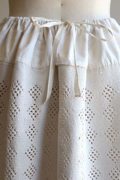 1920s French Hand Crochet Skirt