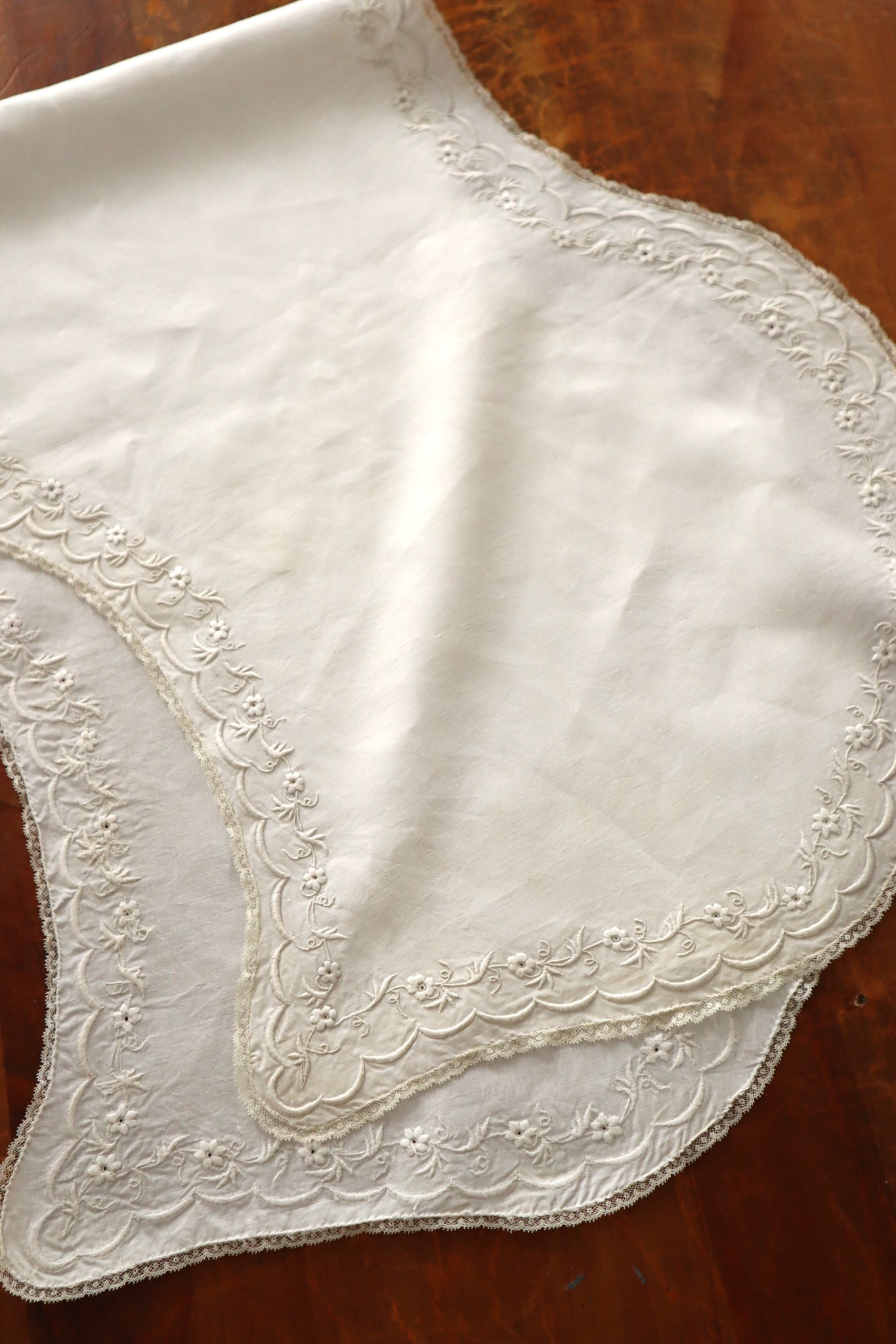 1900s–1910s British Edwardian Embroidered Bridal Cape