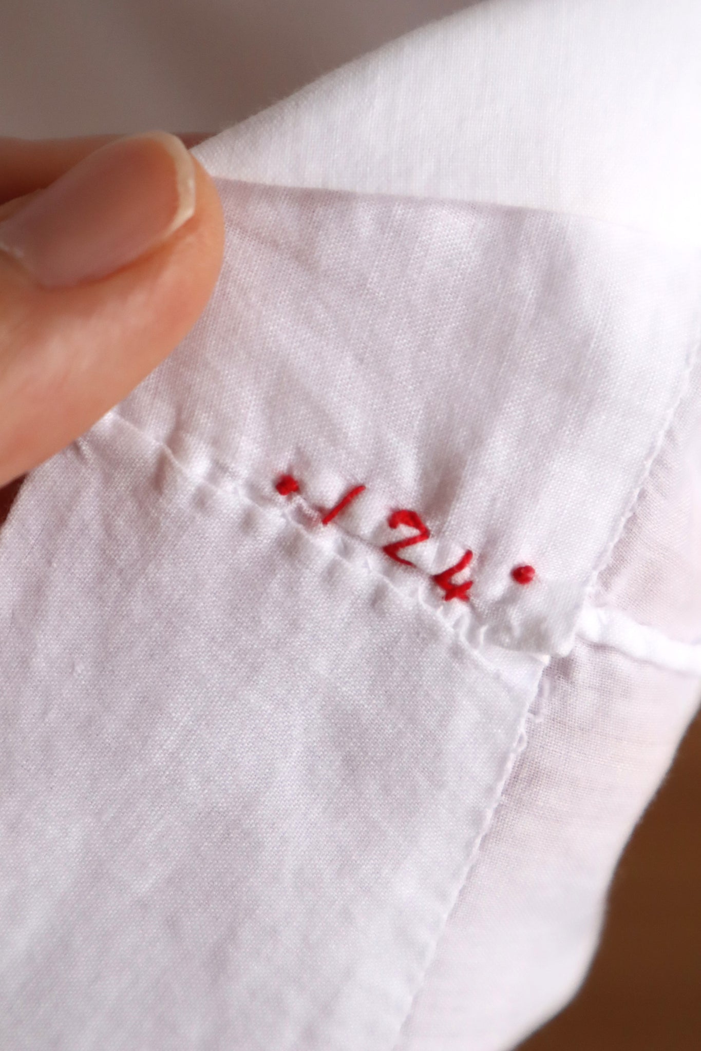 1920s–1930s Handmade French Cotton Nightdress with Hand Embroidery