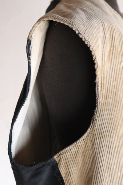 1930s-1940s Le Mont-Saint-Michel French Corduroy Work Vest