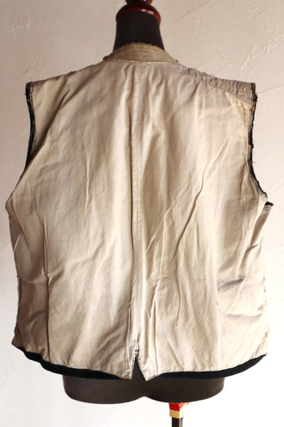 1930s-1940s Le Mont-Saint-Michel French Corduroy Work Vest