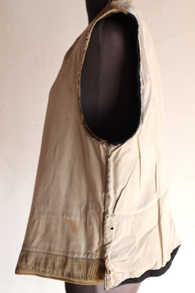 1930s-1940s Le Mont-Saint-Michel French Corduroy Work Vest