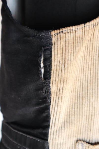 1930s-1940s Le Mont-Saint-Michel French Corduroy Work Vest