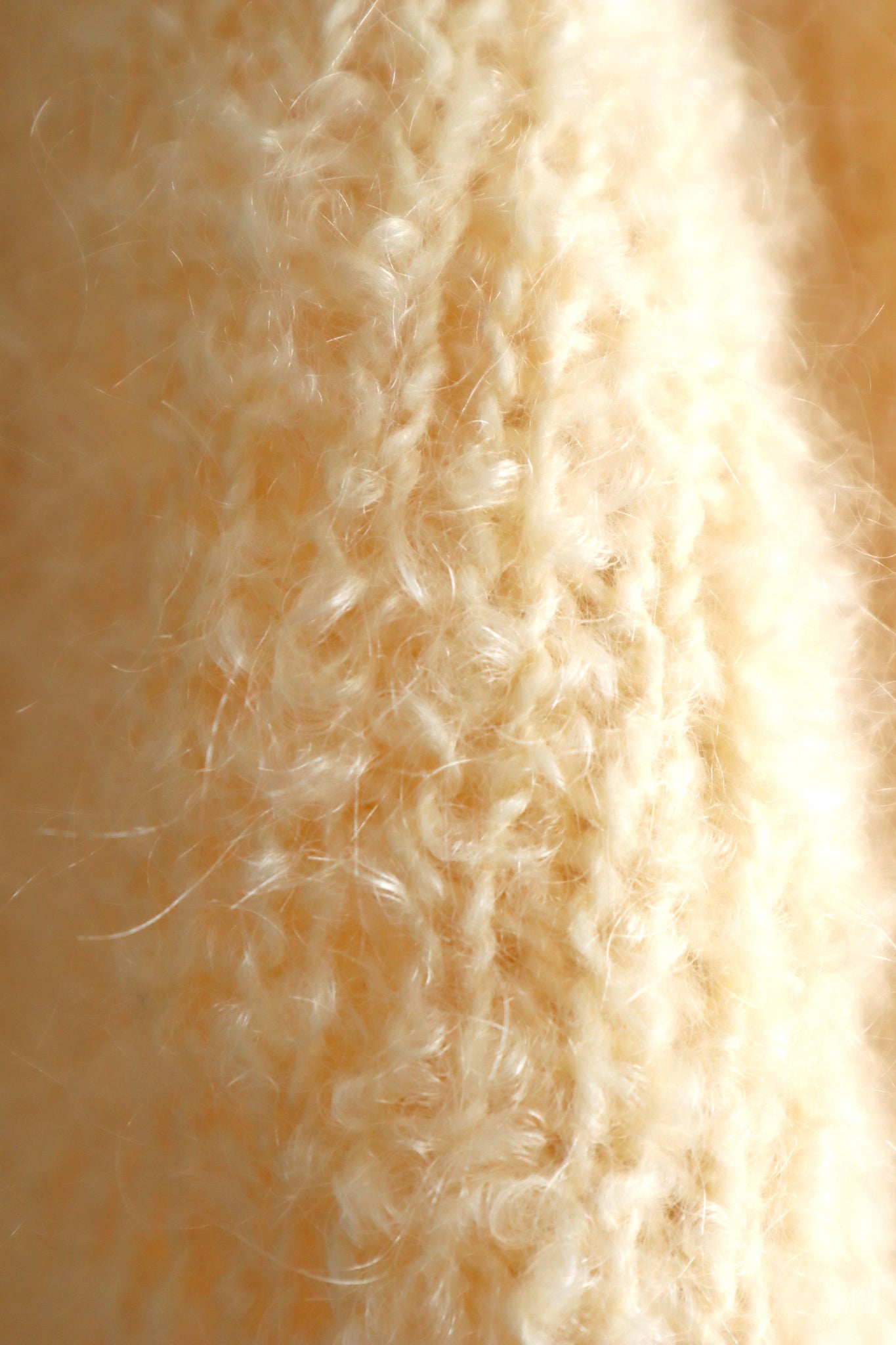 1950s–60s Hand-Knit Mohair Cape-Collar Cardigan