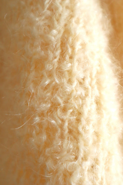 1950s–60s Hand-Knit Mohair Cape-Collar Cardigan