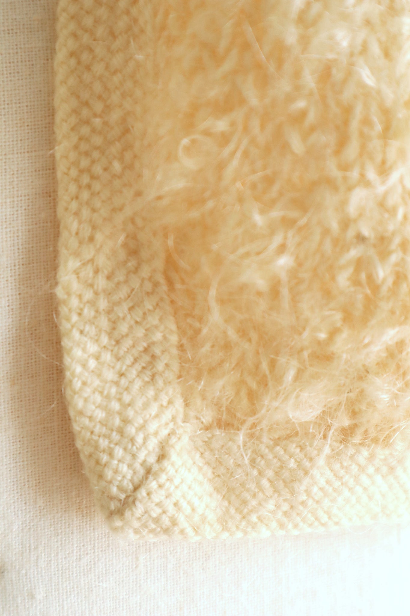1950s–60s Hand-Knit Mohair Cape-Collar Cardigan