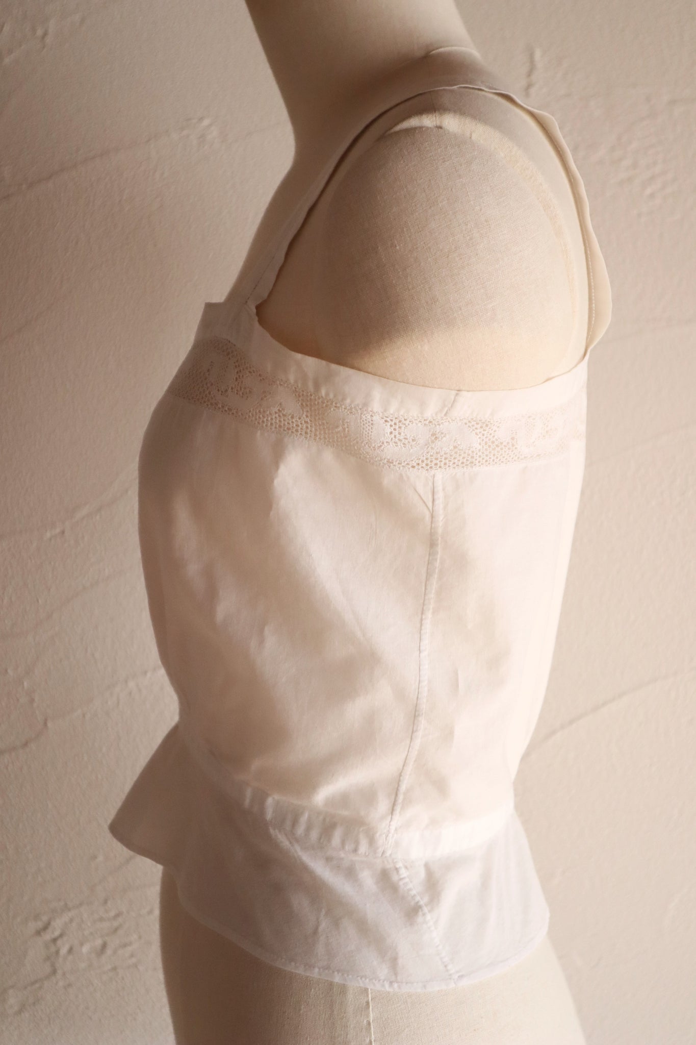 1910s Handmade French Cotton Corset Cover