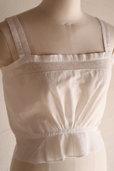 1910s Handmade French Cotton Corset Cover