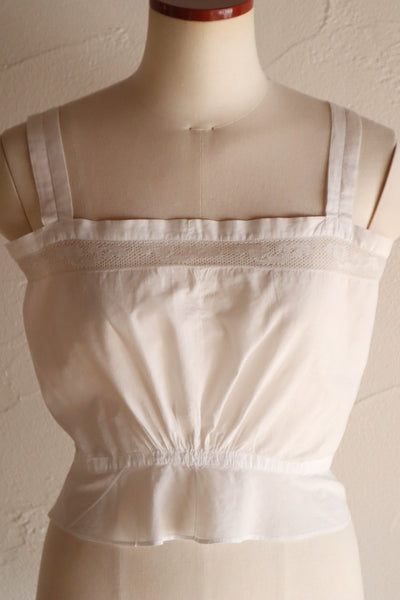 1910s Handmade French Cotton Corset Cover