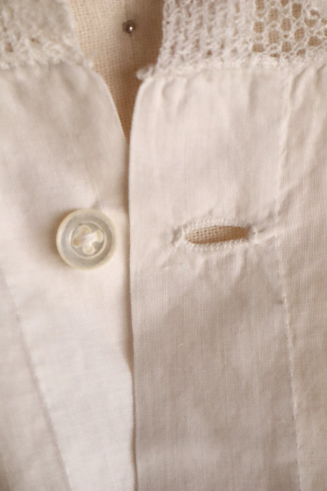 1910s Handmade French Cotton Corset Cover