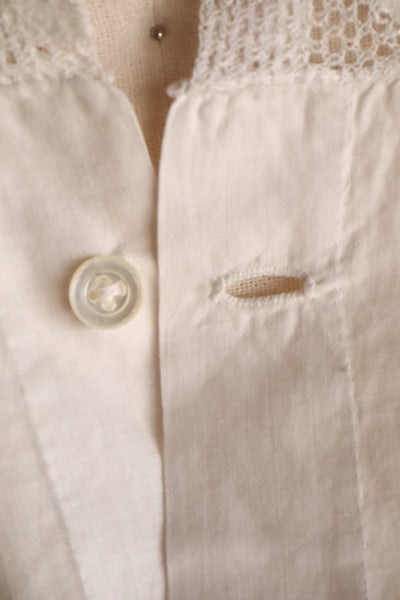 1910s Handmade French Cotton Corset Cover