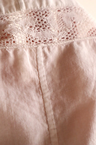 1910s Handmade French Cotton Corset Cover