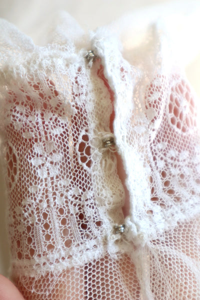 1910s Edwardian Tulle Lace Blouse