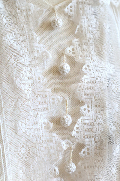 1910s Edwardian Tulle Lace Blouse