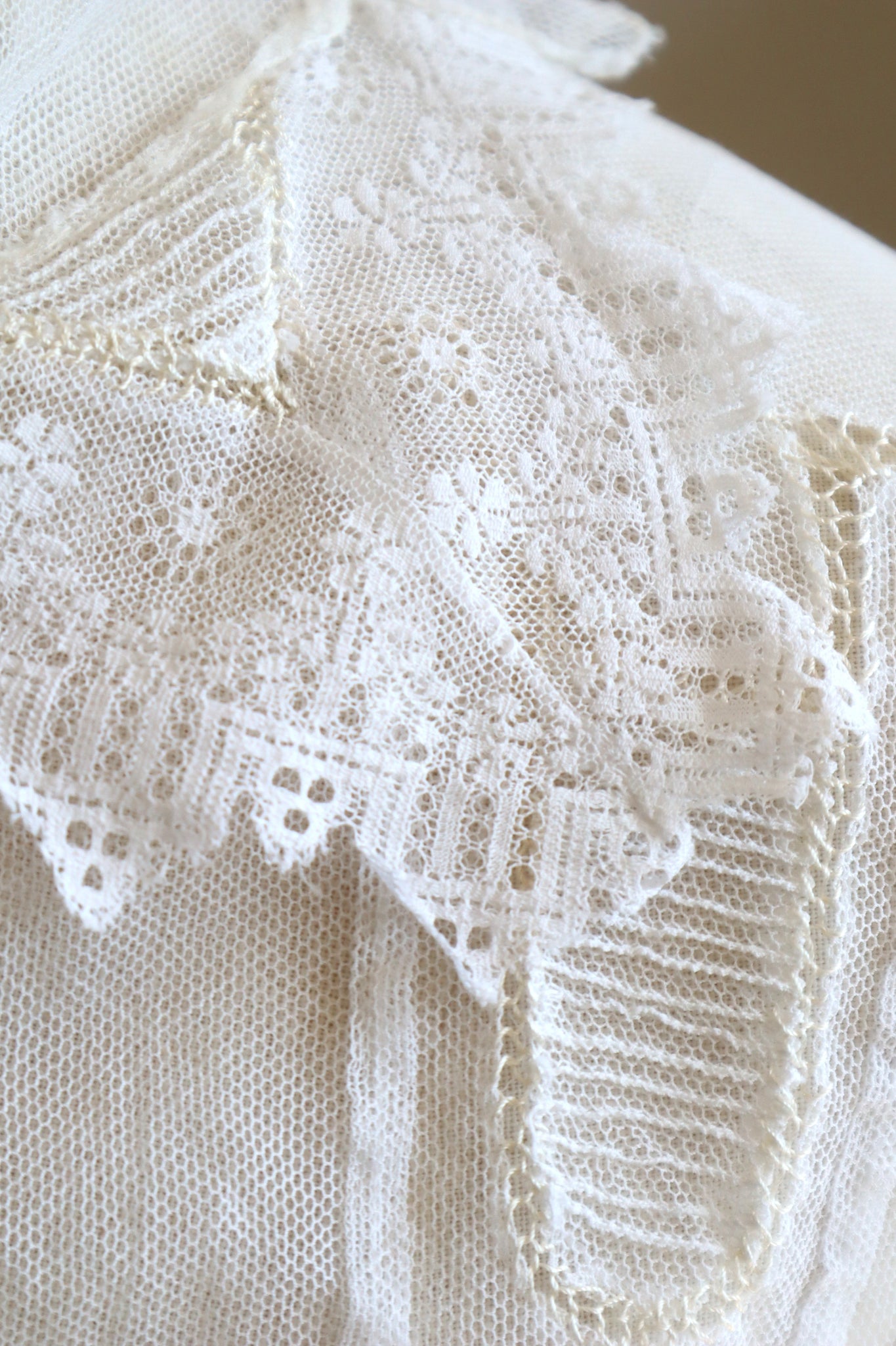 1910s Edwardian Tulle Lace Blouse