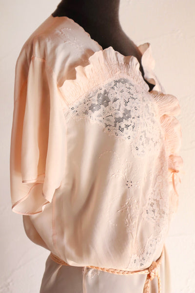 1920s–1930s Swiss Silk Lingerie Dress
