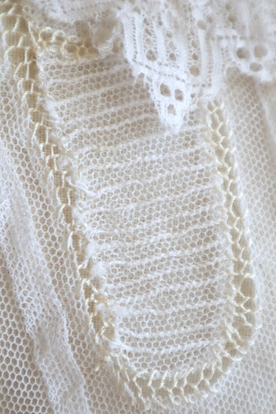 1910s Edwardian Tulle Lace Blouse