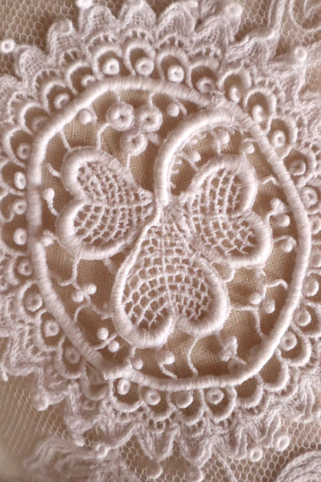 1900s Edwardian English Cotton Tulle Lace Tambour Embroidered Jacket