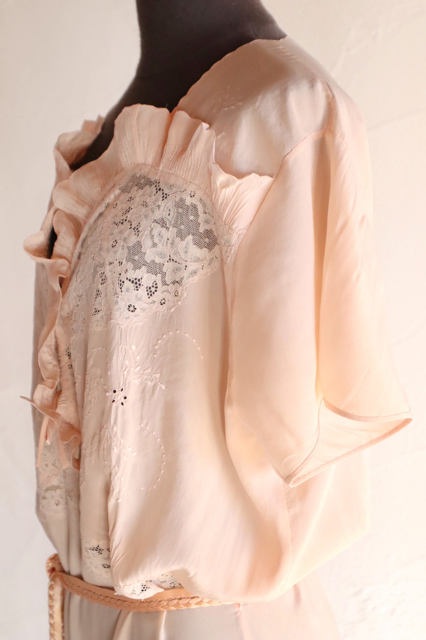 1920s–1930s Swiss Silk Lingerie Dress