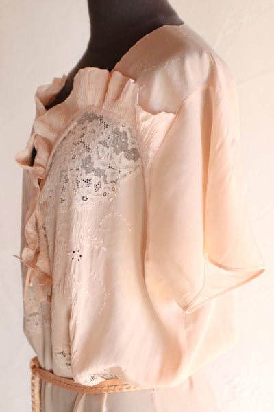 1920s–1930s Swiss Silk Lingerie Dress