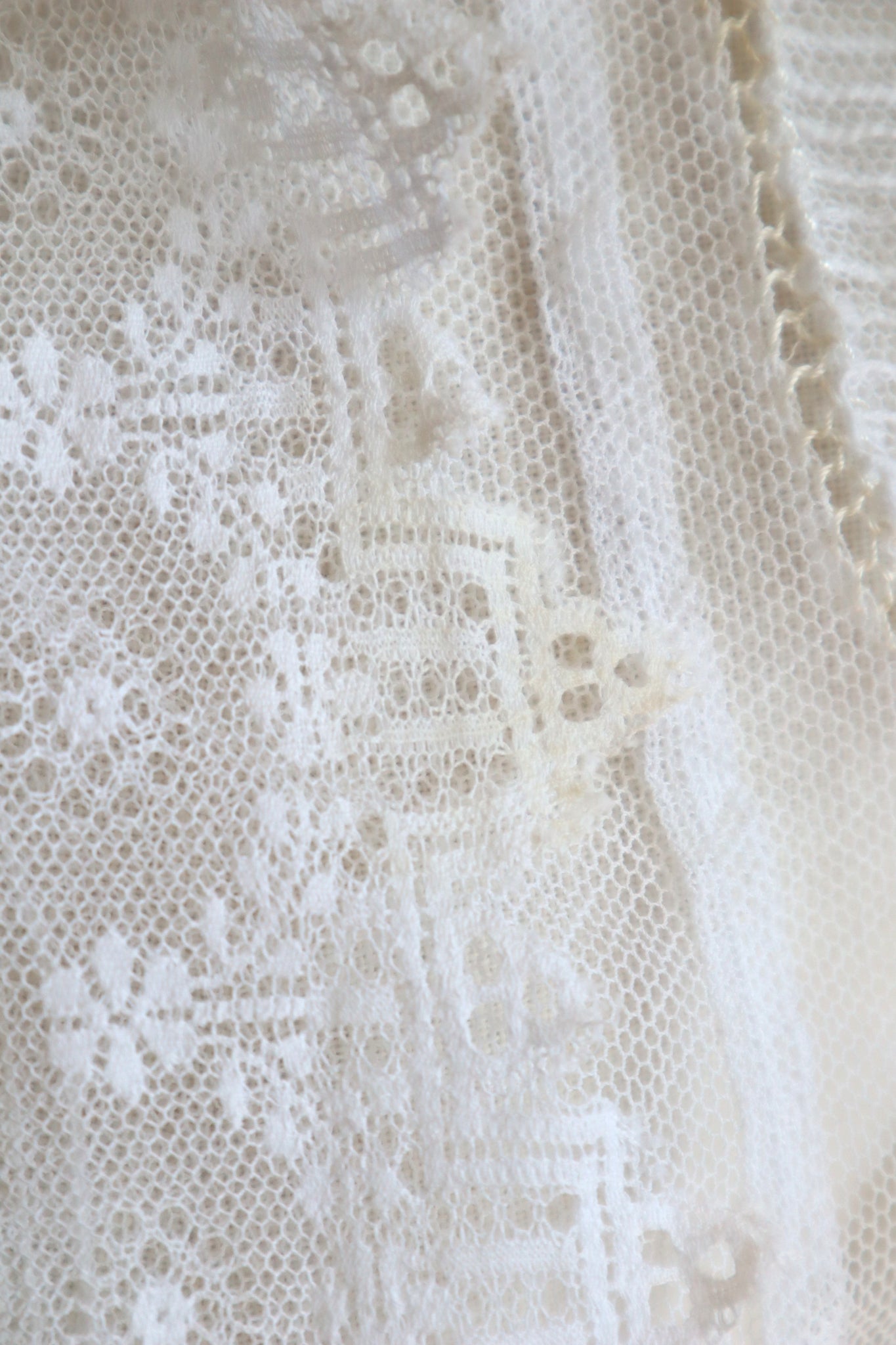 1910s Edwardian Tulle Lace Blouse