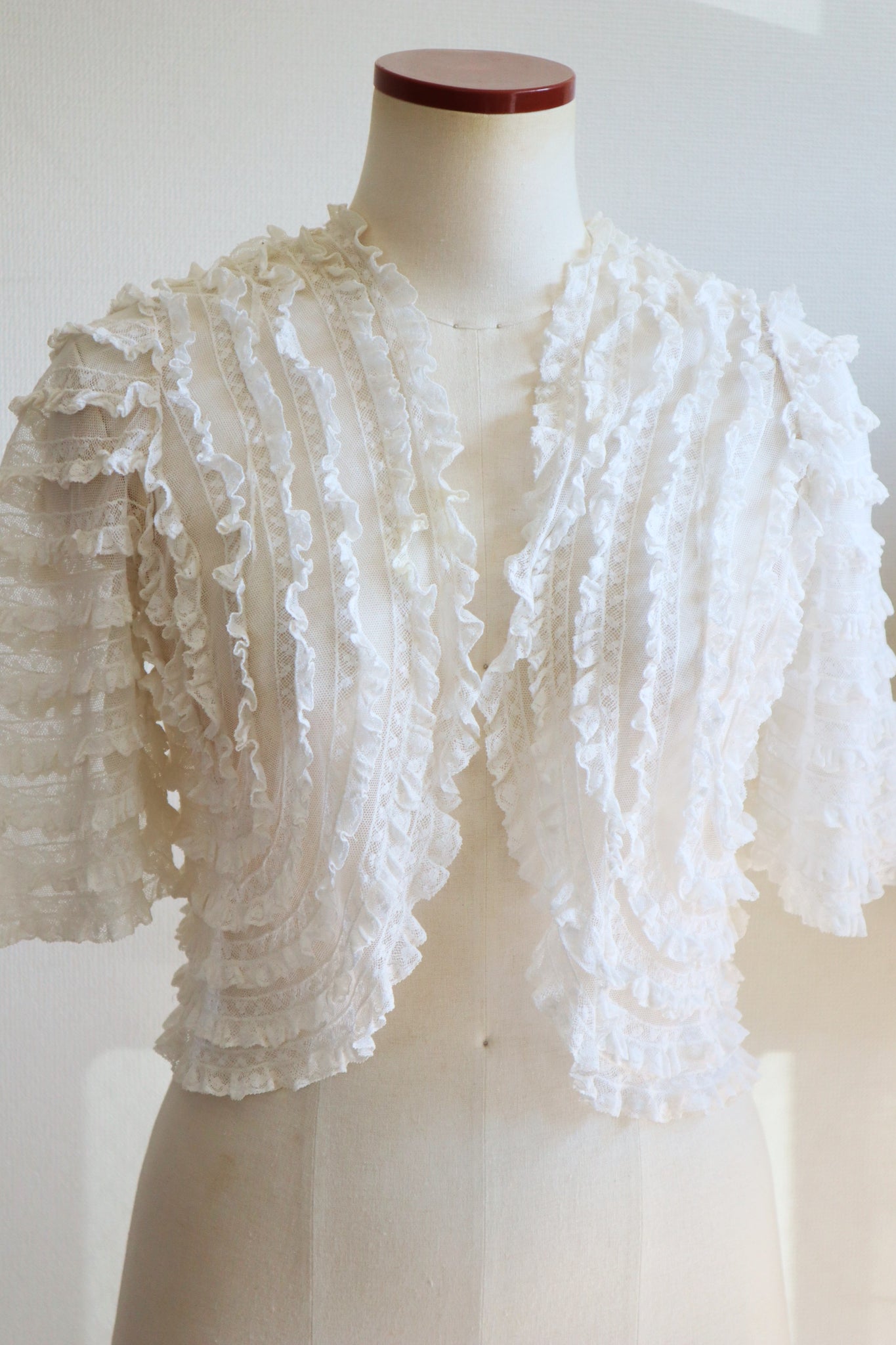 1910s Ruffled Lace Bolero