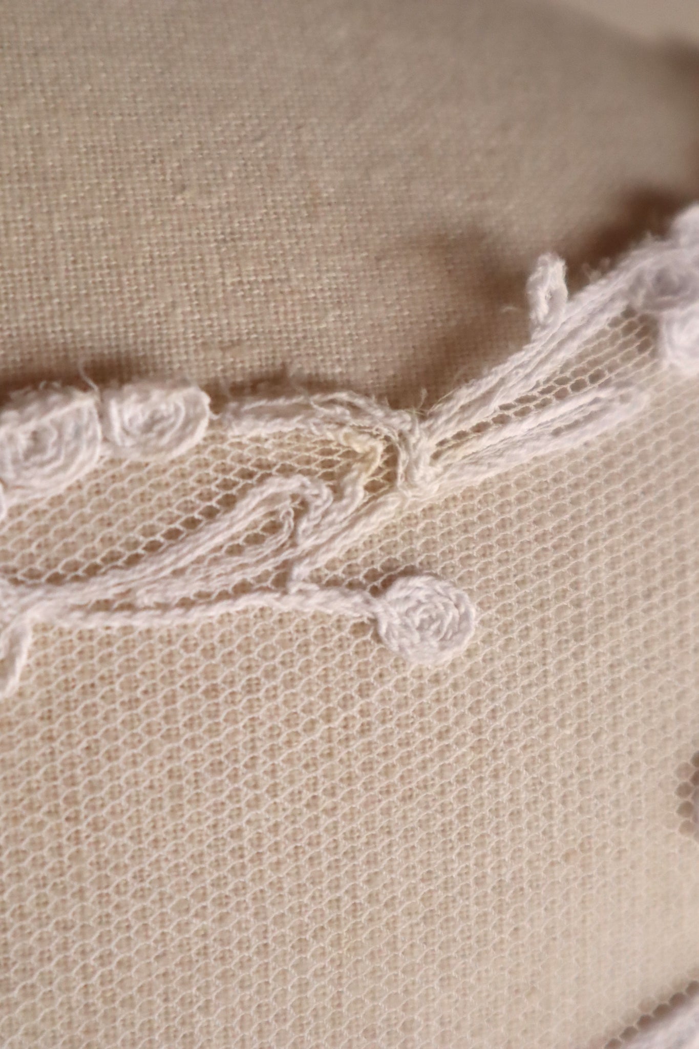 1900s Edwardian English Cotton Tulle Lace Tambour Embroidered Jacket