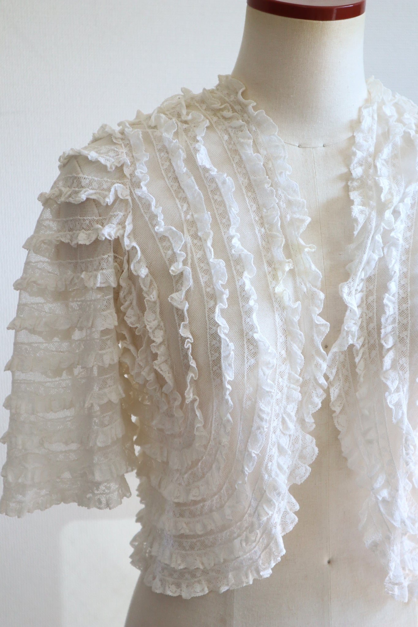 1910s Ruffled Lace Bolero