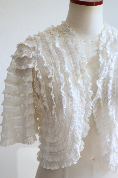 1910s Ruffled Lace Bolero