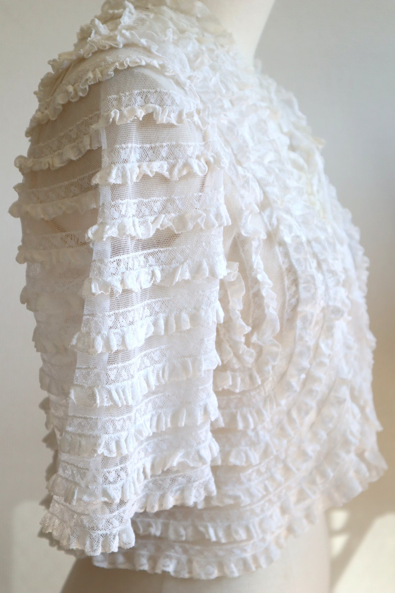 1910s Ruffled Lace Bolero