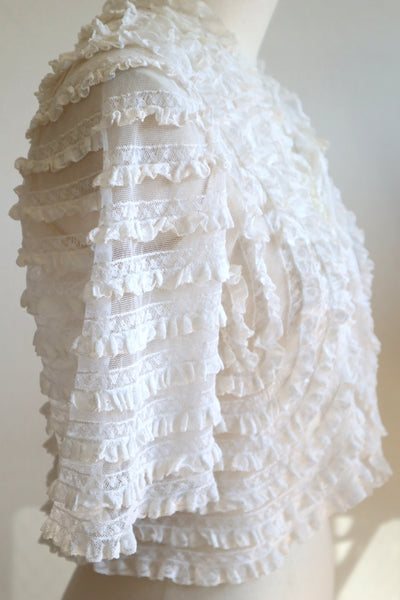 1910s Ruffled Lace Bolero