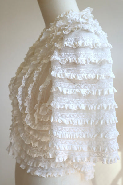 1910s Ruffled Lace Bolero