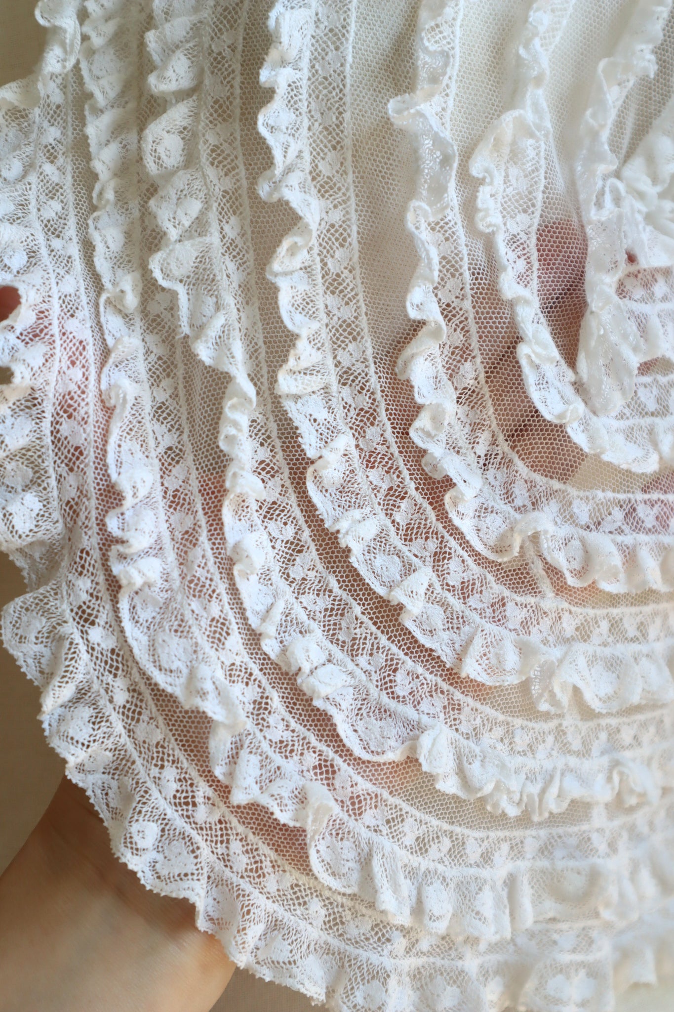 1910s Ruffled Lace Bolero